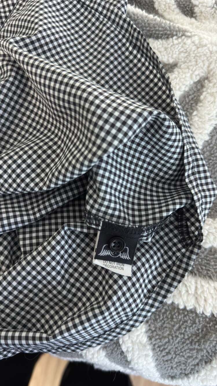 Von Dutch Gingham Cold Shoulder Shirt - Picture 9 of 9